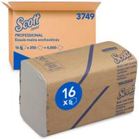 3749 SCOTT Scott Folded White Paper Towel, 203mm, 250 Sheets