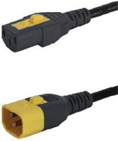 60512007 Schurter IEC C13 Socket to IEC C14 Plug Power Cord, 2m