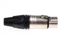 nc4fxx Neutrik Cable Mount XLR Connector, Female, 50 V, 4 Way, Silver over Nickel Plating