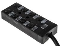 877-1182 RS PRO Sensor Box, M12, 10m cable, 5 way, 8 port