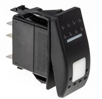 v1d2ghnb-aac00-000 Carling Technologies Illuminated SPST, On-Off Rocker Switch Panel Mount