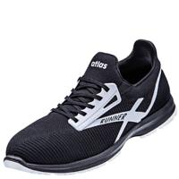 83700-46 Atlas Safety Shoes RUNNER 25 Unisex Deep Black Toe Capped Safety Shoes, UK 11.5, EU 46