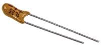 489d105x0035b1ve3 Vishay 1μF MnO2 Tantalum Capacitor 35V dc, 489D Series