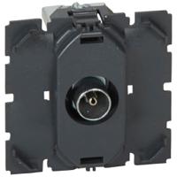 067382 Pin & Socket Contacts Anthracite Male 1 Outlet TV Aerial Connector, Flush Mount