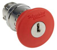 xb4bs9445ex Schneider Electric Harmony XB4 Series Key Release Emergency Stop Push Button, Panel Mount, 22mm Cutout, 1 NO + 1 NC