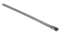 111-94089-mbt8h-ss316-ml HellermannTyton Cable Tie, Roller Ball, 201mm x 7.9 mm, Metallic 316 Stainless Steel, Pk-50