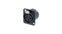 nc3fd-lx-b Neutrik Panel Mount XLR Connector, Socket, 50 V, 3 Way, Gold over Nickel Plating