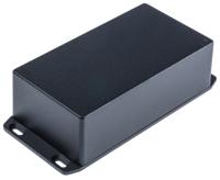 1590p1flbk Hammond 1590 Series Black Die Cast Aluminium Enclosure, IP54, Flanged, Black Lid, 153 x 83.1 x 50.4mm