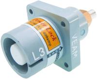 nps-3-gy-t4 ITT Cannon, Veam Powerlock Grey Panel Mount Industrial Power Plug, Rated At 400A, 1.0 kV