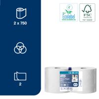 130041 Tork Tork Wiping Paper Plus Rolled White Paper Towel, 255 m x 235mm, 2-Ply, 750 Sheets