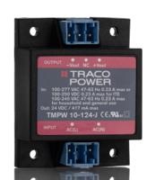 tmpw-10-124-j TRACOPOWER Switching Power Supply, TMPW 10-124-J, 24V dc, 417mA, 10W, Dual Output, 90 → 305V ac Input Voltage