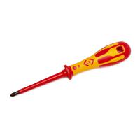 t49143-0 CK Phillips  Screwdriver, PZ0 Tip, 60 mm Blade, VDE/1000V, 155 mm Overall