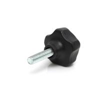 284-5551 RS PRO Black Thermoplastic Multiple Lobes Clamping Knob, M8 x 25, Threaded Mount