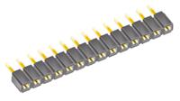 slw-114-01-g-s Samtec SLW Series Straight Through Hole Mount PCB Socket, 14-Contact, 1-Row, 2.54mm Pitch, Solder Termination