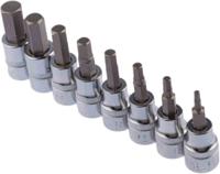262-0319 RS PRO 8-Piece Metric 3/8 in Bit Socket Set , Hex Bit