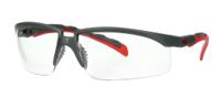 s2001sgaf-red 3M Solus Anti-Mist UV Safety Glasses, Clear PC Lens