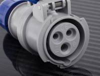 3181643 Scame IP66, IP67 Blue Cable Mount 2P + E Industrial Power Socket, Rated At 16A, 230 V