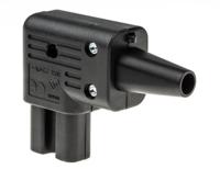 47840000 Schurter C15 Right Angle Cable Mount IEC Connector Socket, 15A, 250 V
