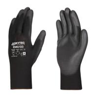 emg00133bl Skytec EMG133 Black Polyester Puncture & Tear Resistant Gloves, Size 2XL, Polyurethane Coating