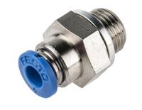 qs-g18-4 Festo QS Series Straight Threaded Adaptor, G 1/8 Male to Push In 4 mm, Threaded-to-Tube Connection Style, 186095