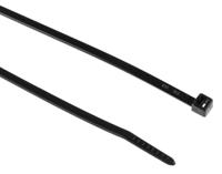 111-03570-t30ll-pa66w-bk HellermannTyton Cable Tie, Inside Serrated, 290mm x 3.5 mm, Black Polyamide 6.6 (PA66), Pk-100