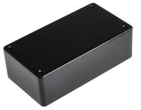 1591csbk Hammond 1591 Series Black ABS Enclosure, IP54, Flanged, Black Lid, 120 x 65 x 40mm