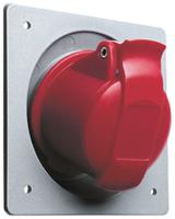 2cma193283r1000-432rau6 Amphenol Industrial, Easy & Safe IP44 Red Panel Mount 3P + N + E Right Angle Industrial Power Socket, Rated At 32A, 415
