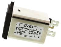 b84773a0010a000 EPCOS 10A, 250 V ac/dc Panel Mount IEC Inlet Filter B84773A0010A000, Tab