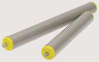 1041s40f43-300 Interroll PVC Round Conveyor Roller Spring Loaded 40mm Dia. x 300mm L, Zinc Plated Steel, 8mm Spindle, 330mm Overall