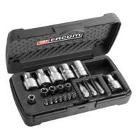 rsx19bpb Facom 21-Piece Metric 1/2", 1/4" Standard Socket/Bit Set , Torx