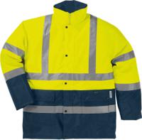 stra2japt Delta Plus Navy/Yellow Unisex Hi Vis Parka, S