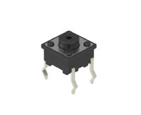 skqjaaa010 Alps Alpine Black Button Tactile Switch, SPST 50 mA 1.3mm Snap-In