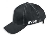9794402 uvex Black Standard Peak Bump Cap, ABS Protective Material