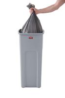 fg356988gray Rubbermaid Commercial Products Rubbermaid Commercial Products Untouchable 23gal Grey Polypropylene Waste Bin