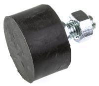 3017ve20-60 FIBET Cylindrical M8 Anti Vibration Mount, Male Buffer Foot with 92.1kg Compression Load