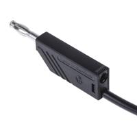 934062100 Hirschmann Test & Measurement Test lead, 16A, 60V dc, Black, 1m Lead Length