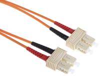 535-7480 RS PRO SC to SC Duplex Multi Mode OM1 Fibre Optic Cable, 62.5/125μm, Orange, 1m