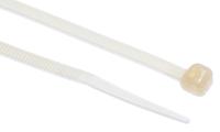 811-1644 RS PRO Cable Tie, Heat Stabilised, 265mm x 3.6 mm, Natural Nylon, Pk-100