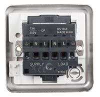 k941bss MK Electric 13A 2 Gang Switched Fused Spur