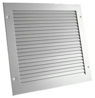 432-823 RS PRO Silver Aluminium Grille, Parallel Slat, 344 x 344 x 17mm
