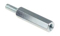 806-6613 RS PRO Standoff, M3 x M3 Thread, 20mm Body, Steel, Male/Female, 8mm Stud
