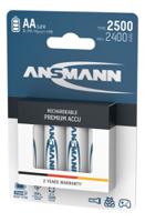 5035442 Ansmann MaxE AA NiMH Rechargeable AA Batteries, 2.5Ah, 1.2V - Pack of 4