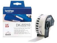dk-22210-f1 Brother White Black Print Label Roll, 29mm Width, 1 Roll Qty