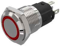 82-41511113 EAO 82 Series Illuminated Illuminated Push Button Switch, Momentary, Panel Mount, 16mm Cutout, SPDT, Red LED, 12V,