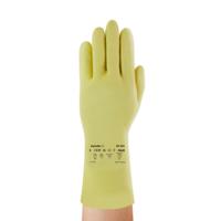 88394100 Ansell AlphaTec 88-394 Yellow Unlined Natural Rubber Latex Work Gloves, Size 10, Latex, Natural Rubber Coating