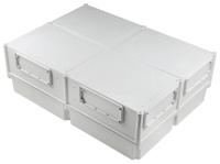 ekwh-250-g-ekuvt-x2 Fibox EK Series Grey Polycarbonate Enclosure, IP66, IP67, Flanged, Grey Lid, 760 x 560 x 250mm