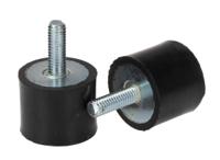 162-3225 RS PRO M6 Anti Vibration Mount, Male Buffer Foot with 36.8kg Compression Load