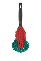 521152 Vikan Soft Bristle Black, Red Hand Brush, 40mm bristle length, Polyester bristle material