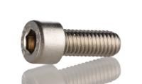 281-158 RS PRO Plain Stainless Steel Hex Socket Cap Screw, DIN 912, M8 x 20mm