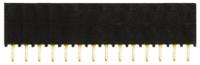 ssq-114-01-g-s Samtec SSQ Series Straight Through Hole Mount PCB Socket, 14-Contact, 1-Row, 2.54mm Pitch, Solder Termination